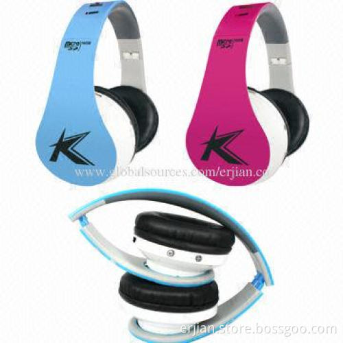 Promotional Wireless Earphone with Card Reader, for Computers, Bluetooth Optional, 6 EQ Available
